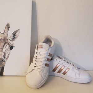 Adidas Cloudfoam Rose Gold Sneakers